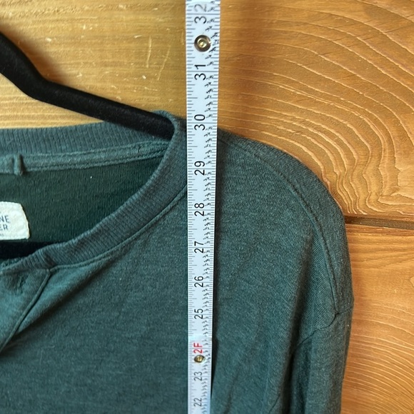 Marine Layer Men’s Long Sleeve Henley Shirt Double knit Forest Green M/L‎ button - Picture 5 of 8